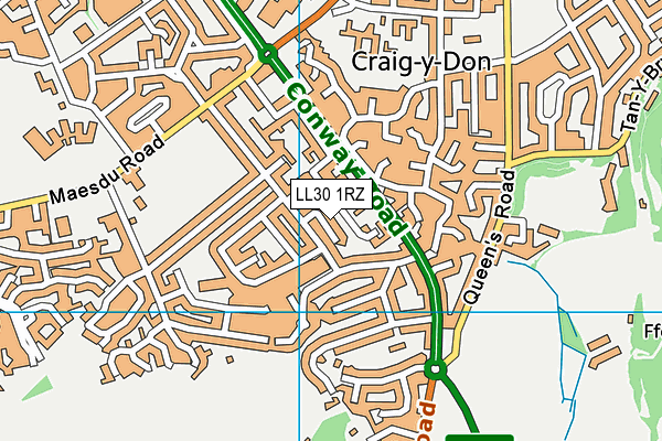 LL30 1RZ map - OS VectorMap District (Ordnance Survey) LL30 1RZ map - OS VectorMap District (Ordnance Survey)