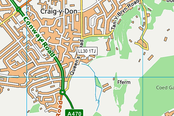 LL30 1TJ map - OS VectorMap District (Ordnance Survey) LL30 1TJ map - OS VectorMap District (Ordnance Survey)