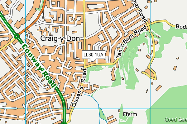 LL30 1UA map - OS VectorMap District (Ordnance Survey) LL30 1UA map - OS VectorMap District (Ordnance Survey)