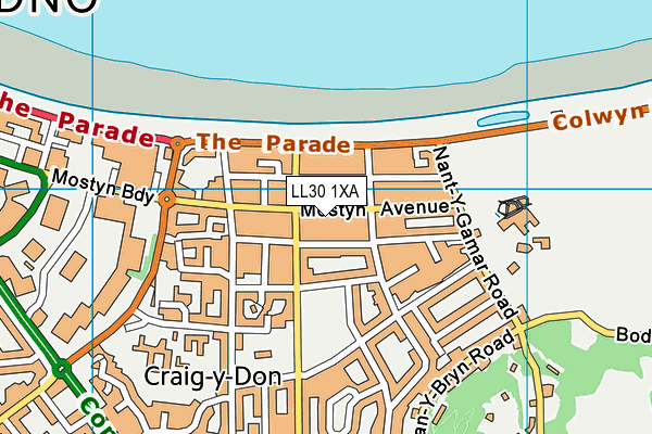 LL30 1XA map - OS VectorMap District (Ordnance Survey) LL30 1XA map - OS VectorMap District (Ordnance Survey)