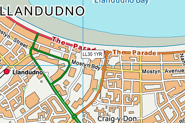 LL30 1YR map - OS VectorMap District (Ordnance Survey) LL30 1YR map - OS VectorMap District (Ordnance Survey)