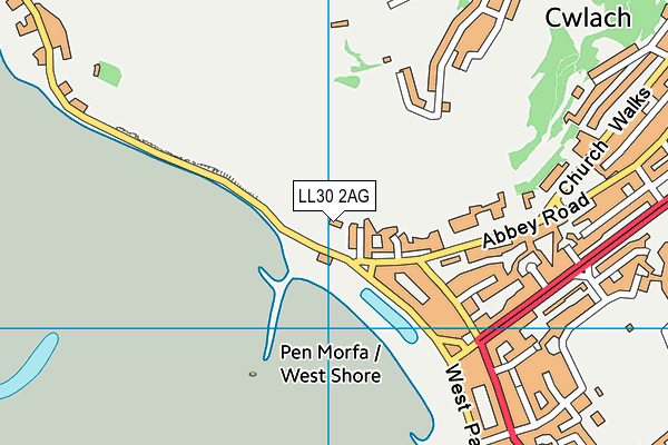 LL30 2AG map - OS VectorMap District (Ordnance Survey) LL30 2AG map - OS VectorMap District (Ordnance Survey)
