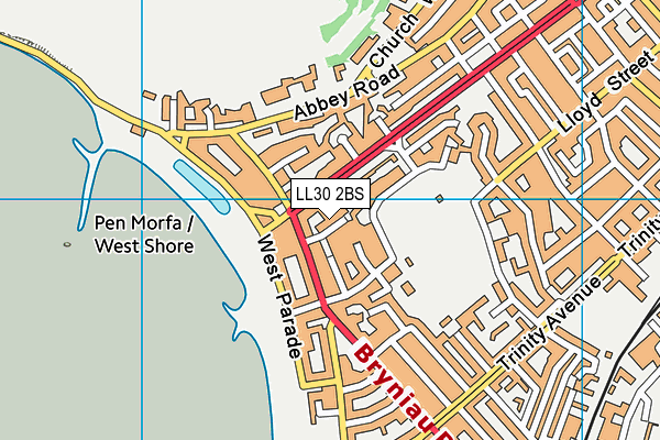 LL30 2BS map - OS VectorMap District (Ordnance Survey) LL30 2BS map - OS VectorMap District (Ordnance Survey)