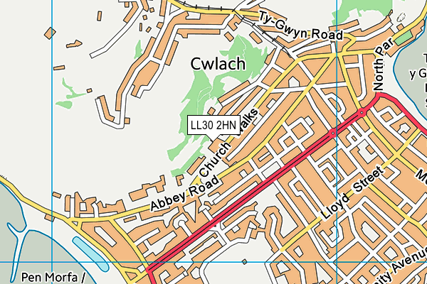 LL30 2HN map - OS VectorMap District (Ordnance Survey) LL30 2HN map - OS VectorMap District (Ordnance Survey)