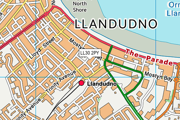 LL30 2PY map - OS VectorMap District (Ordnance Survey) LL30 2PY map - OS VectorMap District (Ordnance Survey)