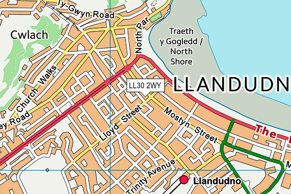 LL30 2WY map - OS VectorMap District (Ordnance Survey) LL30 2WY map - OS VectorMap District (Ordnance Survey)