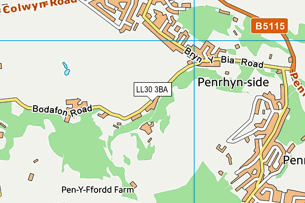 LL30 3BA map - OS VectorMap District (Ordnance Survey) LL30 3BA map - OS VectorMap District (Ordnance Survey)