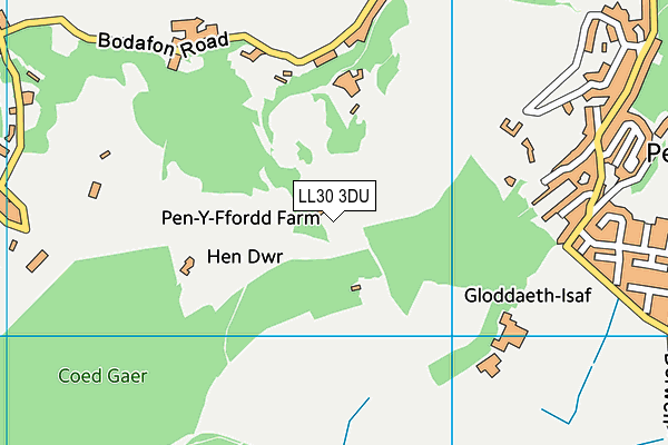 LL30 3DU map - OS VectorMap District (Ordnance Survey) LL30 3DU map - OS VectorMap District (Ordnance Survey)