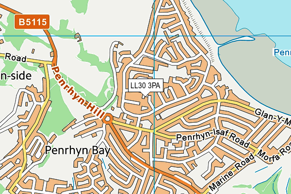 LL30 3PA map - OS VectorMap District (Ordnance Survey) LL30 3PA map - OS VectorMap District (Ordnance Survey)