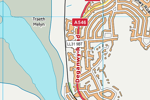 LL31 9BT map - OS VectorMap District (Ordnance Survey) LL31 9BT map - OS VectorMap District (Ordnance Survey)