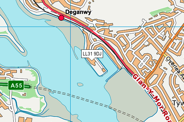 LL31 9DJ map - OS VectorMap District (Ordnance Survey) LL31 9DJ map - OS VectorMap District (Ordnance Survey)
