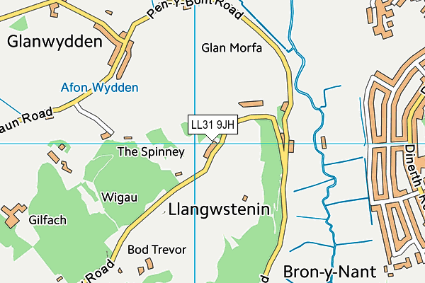 LL31 9JH map - OS VectorMap District (Ordnance Survey) LL31 9JH map - OS VectorMap District (Ordnance Survey)
