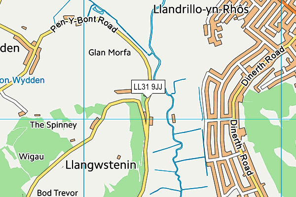 LL31 9JJ map - OS VectorMap District (Ordnance Survey) LL31 9JJ map - OS VectorMap District (Ordnance Survey)