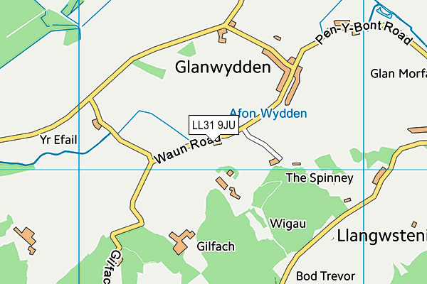 LL31 9JU map - OS VectorMap District (Ordnance Survey) LL31 9JU map - OS VectorMap District (Ordnance Survey)