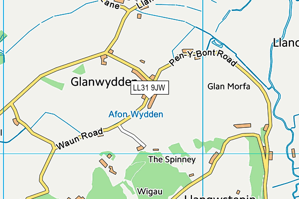LL31 9JW map - OS VectorMap District (Ordnance Survey)