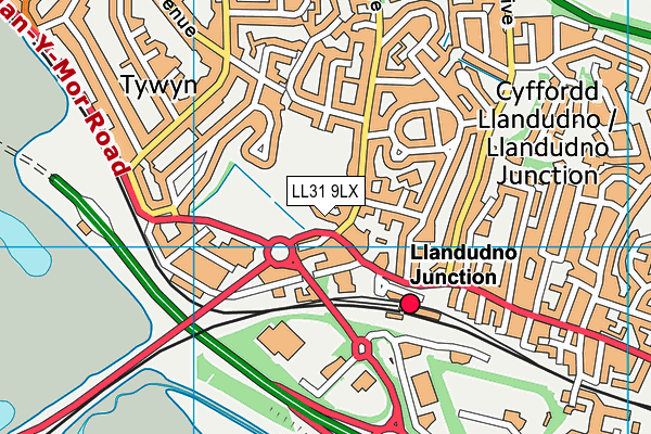 LL31 9LX map - OS VectorMap District (Ordnance Survey)