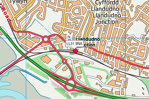 LL31 9NA map - OS VectorMap District (Ordnance Survey) LL31 9NA map - OS VectorMap District (Ordnance Survey)