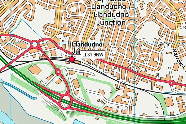 LL31 9NW map - OS VectorMap District (Ordnance Survey) LL31 9NW map - OS VectorMap District (Ordnance Survey)