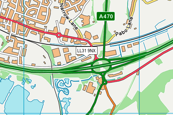 LL31 9NX map - OS VectorMap District (Ordnance Survey) LL31 9NX map - OS VectorMap District (Ordnance Survey)