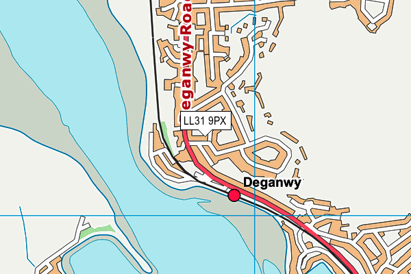 LL31 9PX map - OS VectorMap District (Ordnance Survey) LL31 9PX map - OS VectorMap District (Ordnance Survey)
