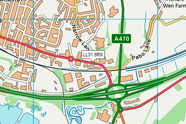 LL31 9RX map - OS VectorMap District (Ordnance Survey) LL31 9RX map - OS VectorMap District (Ordnance Survey)
