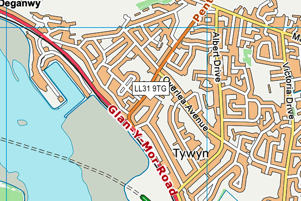 LL31 9TG map - OS VectorMap District (Ordnance Survey) LL31 9TG map - OS VectorMap District (Ordnance Survey)