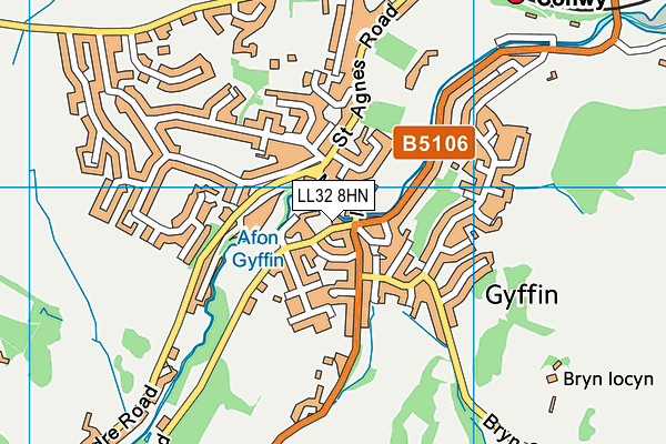 LL32 8HN map - OS VectorMap District (Ordnance Survey) LL32 8HN map - OS VectorMap District (Ordnance Survey)