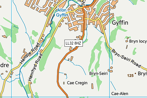 LL32 8HZ map - OS VectorMap District (Ordnance Survey)