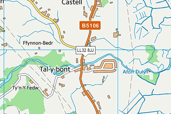 LL32 8JJ map - OS VectorMap District (Ordnance Survey)