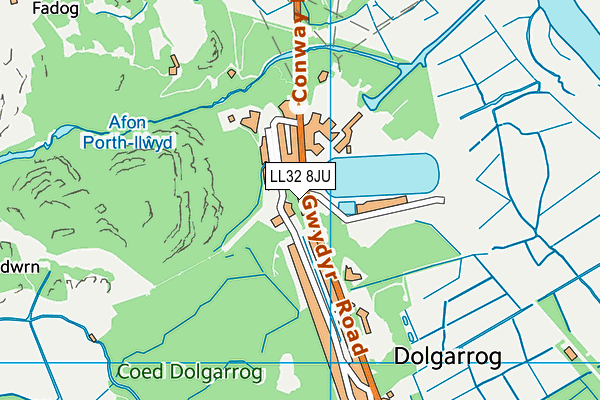 LL32 8JU map - OS VectorMap District (Ordnance Survey)