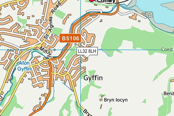 LL32 8LH map - OS VectorMap District (Ordnance Survey) LL32 8LH map - OS VectorMap District (Ordnance Survey)