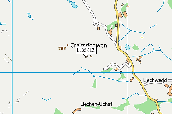 LL32 8LZ map - OS VectorMap District (Ordnance Survey)