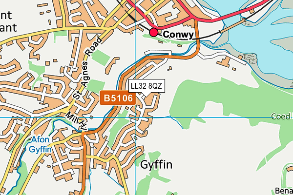 LL32 8QZ map - OS VectorMap District (Ordnance Survey) LL32 8QZ map - OS VectorMap District (Ordnance Survey)