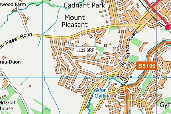 LL32 8RP map - OS VectorMap District (Ordnance Survey)