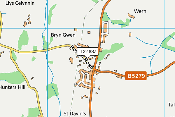 LL32 8SZ map - OS VectorMap District (Ordnance Survey)
