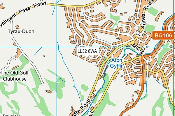 LL32 8WA map - OS VectorMap District (Ordnance Survey) LL32 8WA map - OS VectorMap District (Ordnance Survey)