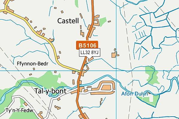 LL32 8YJ map - OS VectorMap District (Ordnance Survey)