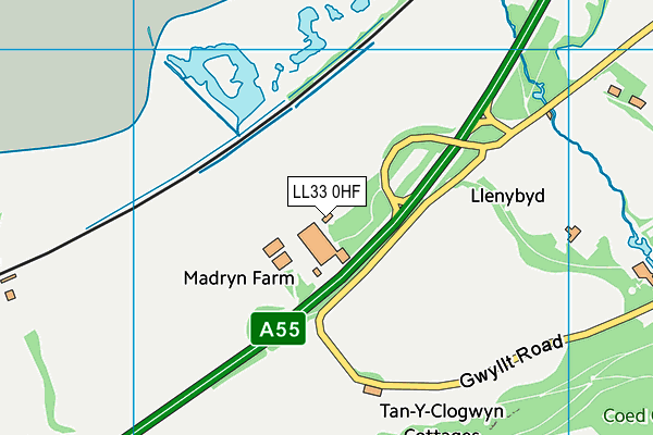 LL33 0HF map - OS VectorMap District (Ordnance Survey) LL33 0HF map - OS VectorMap District (Ordnance Survey)