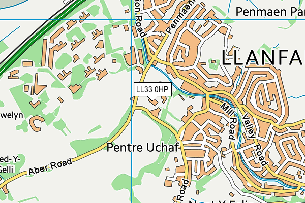 LL33 0HP map - OS VectorMap District (Ordnance Survey) LL33 0HP map - OS VectorMap District (Ordnance Survey)