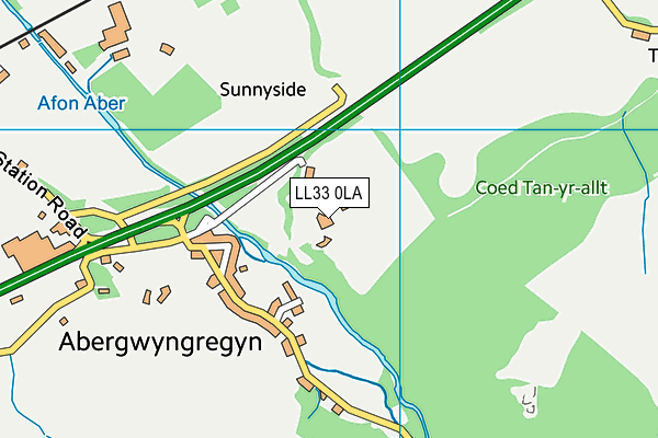 LL33 0LA map - OS VectorMap District (Ordnance Survey) LL33 0LA map - OS VectorMap District (Ordnance Survey)