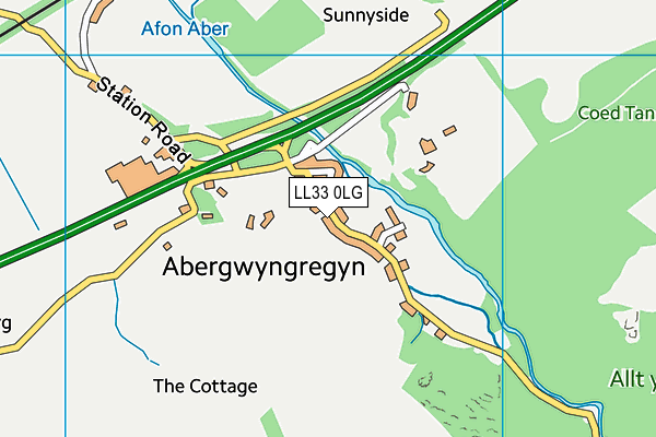 LL33 0LG map - OS VectorMap District (Ordnance Survey) LL33 0LG map - OS VectorMap District (Ordnance Survey)
