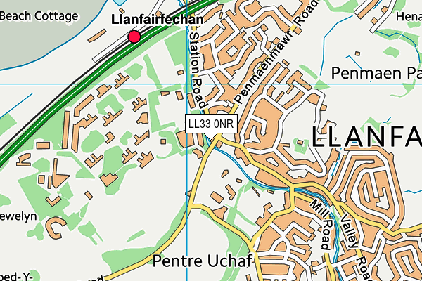 LL33 0NR map - OS VectorMap District (Ordnance Survey) LL33 0NR map - OS VectorMap District (Ordnance Survey)