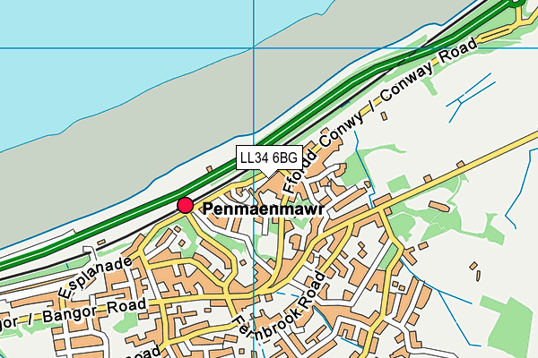 LL34 6BG map - OS VectorMap District (Ordnance Survey) LL34 6BG map - OS VectorMap District (Ordnance Survey)