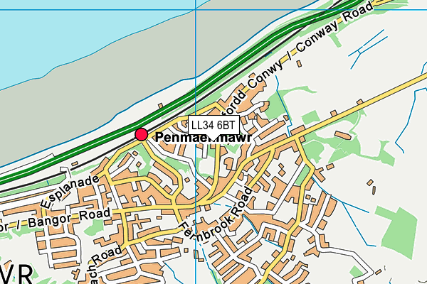 LL34 6BT map - OS VectorMap District (Ordnance Survey) LL34 6BT map - OS VectorMap District (Ordnance Survey)