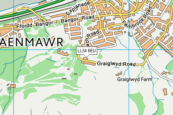 LL34 6EU map - OS VectorMap District (Ordnance Survey) LL34 6EU map - OS VectorMap District (Ordnance Survey)