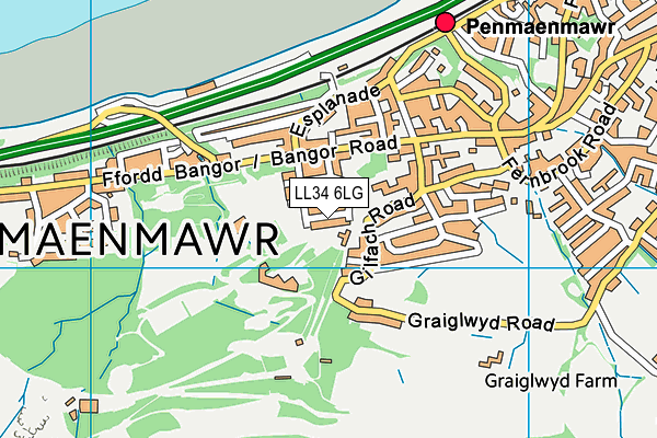 LL34 6LG map - OS VectorMap District (Ordnance Survey) LL34 6LG map - OS VectorMap District (Ordnance Survey)
