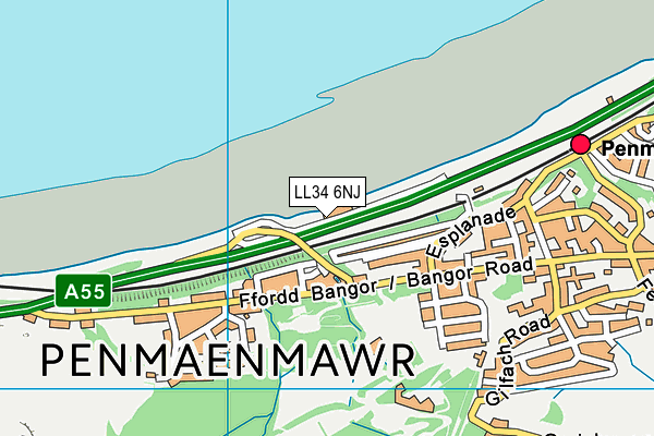 LL34 6NJ map - OS VectorMap District (Ordnance Survey) LL34 6NJ map - OS VectorMap District (Ordnance Survey)