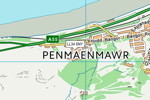LL34 6NY map - OS VectorMap District (Ordnance Survey) LL34 6NY map - OS VectorMap District (Ordnance Survey)