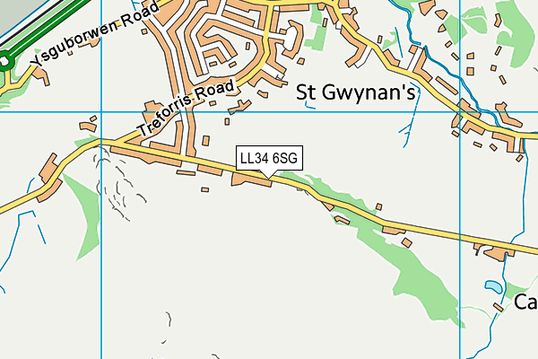 LL34 6SG map - OS VectorMap District (Ordnance Survey) LL34 6SG map - OS VectorMap District (Ordnance Survey)