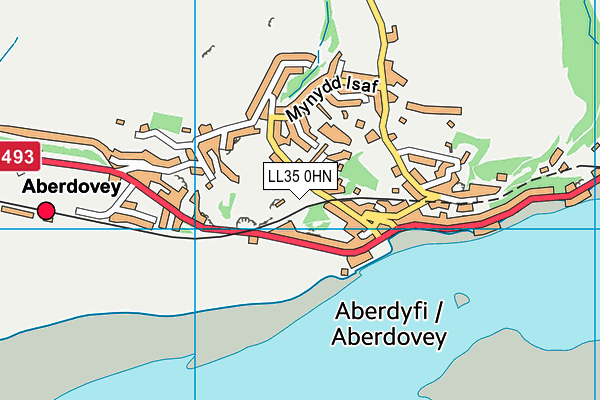 LL35 0HN map - OS VectorMap District (Ordnance Survey) LL35 0HN map - OS VectorMap District (Ordnance Survey)
